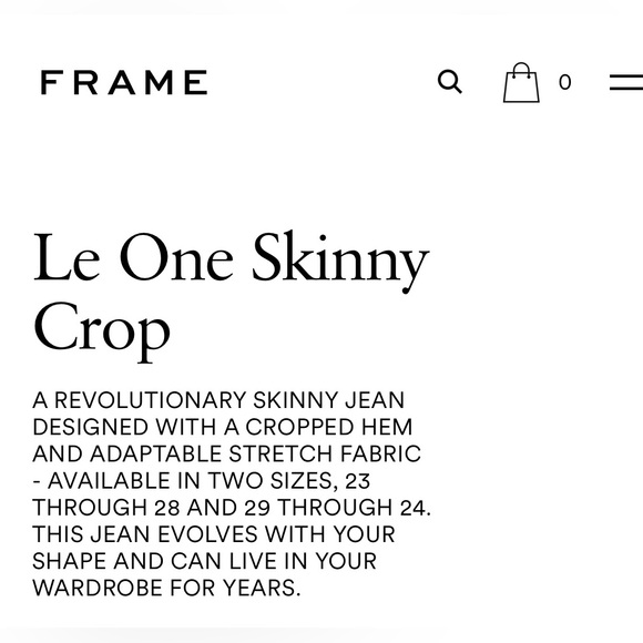Frame Denim Le One Skinny Crop, Sapphire color - excellent condition. Size 2 - Picture 11 of 12